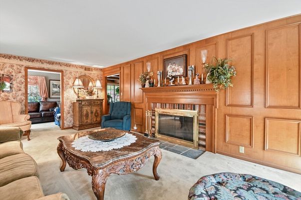 Fireplace, Interior, Living room, Wooden Walls
