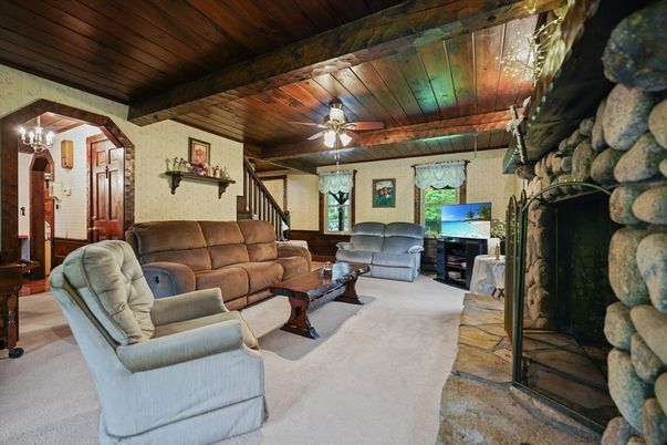 Fireplace, Interior, Living room, Wooden Beams, Wooden Ceilings