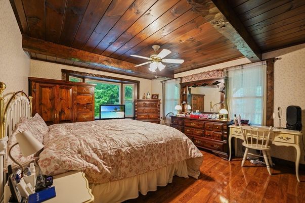 Bedroom, Interior, Wooden Ceilings, Wood Texture Flooring