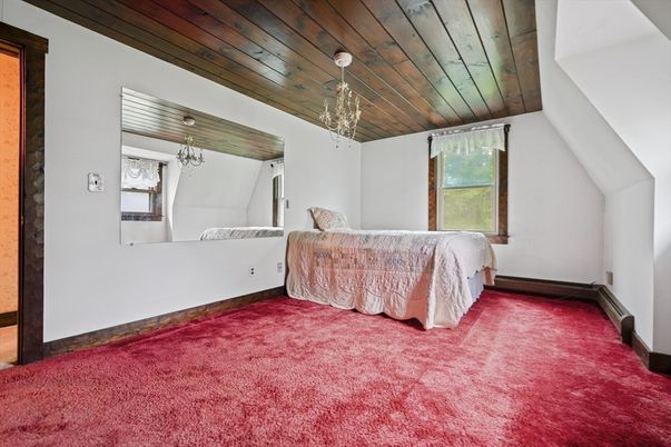 Bedroom, Chandelier, Interior, Wooden Ceilings