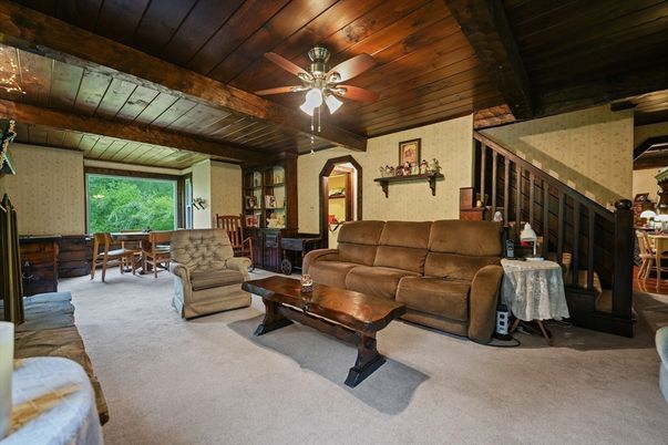 Interior, Living room, Wooden Beams, Wooden Ceilings