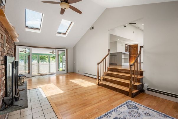 Fireplace, Interior, Wood Texture Flooring