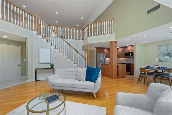 Dining room, Interior, Kitchen, Recessed Lighting, Stainless Steel Appliances, Wood Texture Flooring