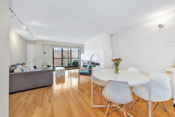 Dining room, Fireplace, Interior, Living room, Wood Texture Flooring