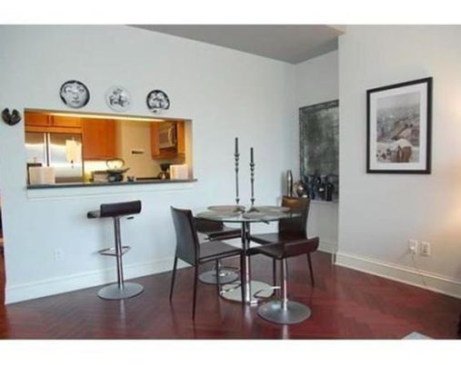 Dining room, Interior, Kitchen, Stainless Steel Appliances, Wood Texture Flooring