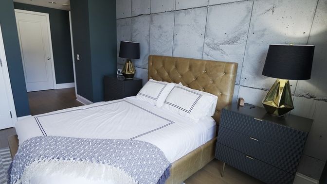 Bedroom, Interior, Wood Texture Flooring