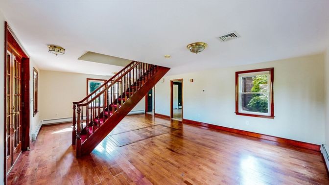 Empty room, Interior, Wood Texture Flooring