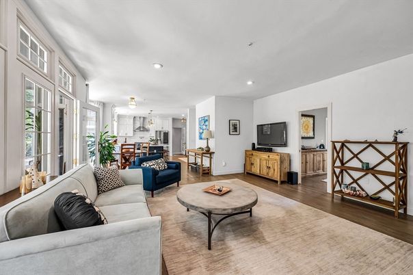 Dining room, Interior, Kitchen, Living room, Pendant Lights, Recessed Lighting, Wood Texture Flooring