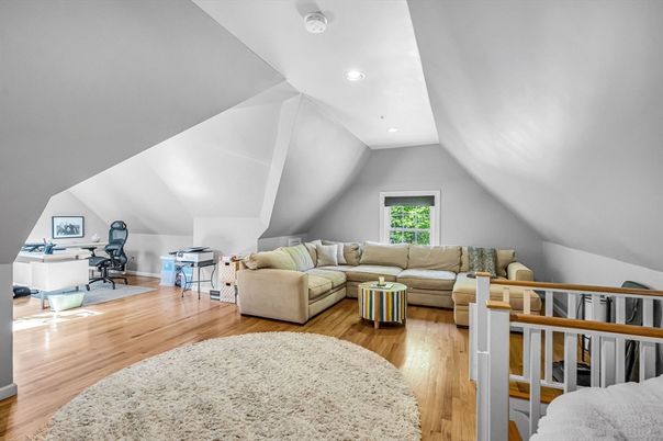 Home Office, Interior, Living room, Recessed Lighting, Wood Texture Flooring
