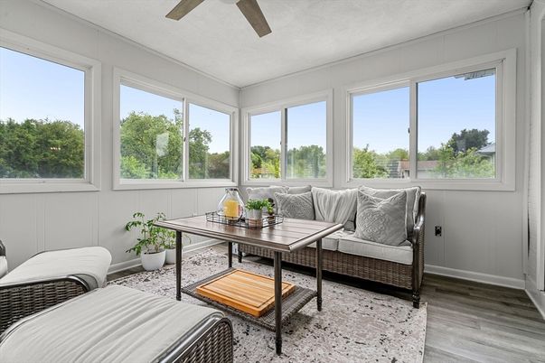 Interior, Sun Room, Wood Texture Flooring