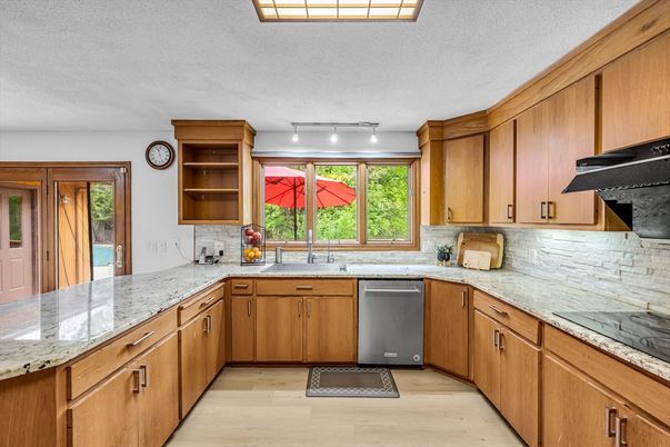 Interior, Kitchen, Wood Texture Flooring