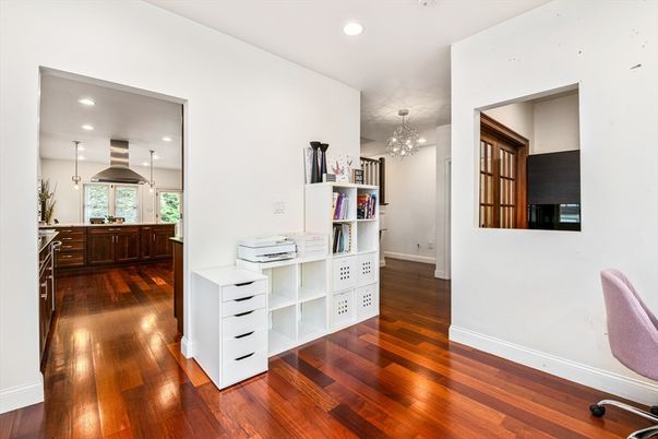 Chandelier, Interior, Recessed Lighting, Wood Texture Flooring