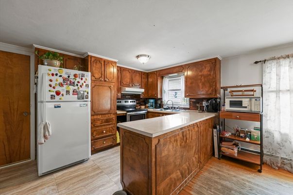 Interior, Kitchen, Wood Texture Flooring