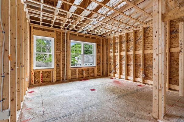 Empty room, Interior, Wooden Beams, Wooden Walls