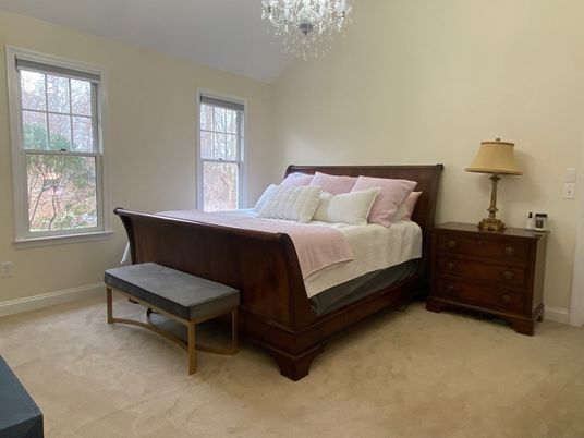 Bedroom, Chandelier, Interior