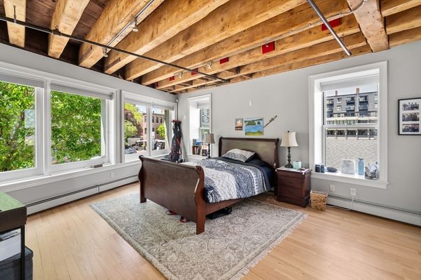 Bedroom, Interior, Wooden Beams, Wooden Ceilings, Wood Texture Flooring