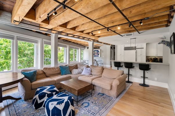 Interior, Kitchen, Living room, Pendant Lights, Wooden Beams, Wooden Ceilings, Wood Texture Flooring