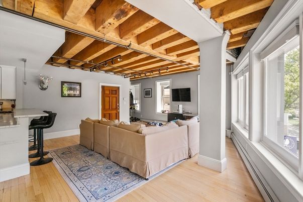 Interior, Living room, Pendant Lights, Wooden Beams, Wooden Ceilings, Wood Texture Flooring