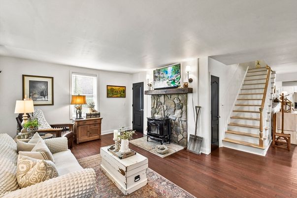 Fireplace, Interior, Living room, Wood Texture Flooring