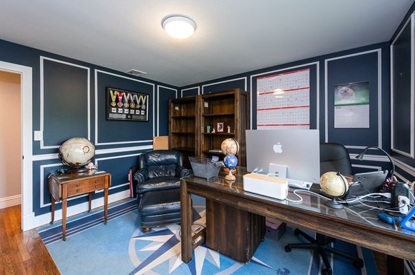 Home Office, Interior, Wood Texture Flooring