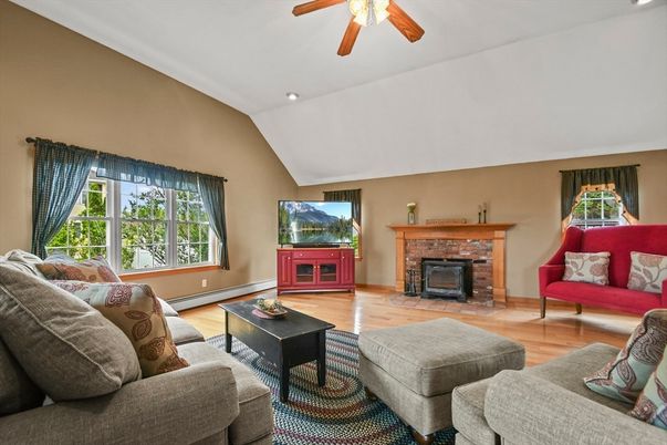 Fireplace, Interior, Living room, Wood Texture Flooring