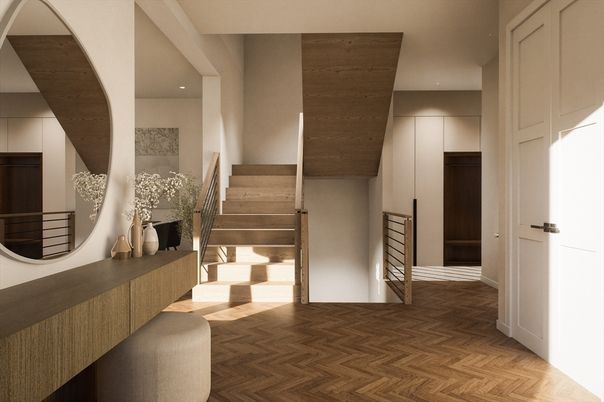 Interior, Recessed Lighting, Wood Texture Flooring