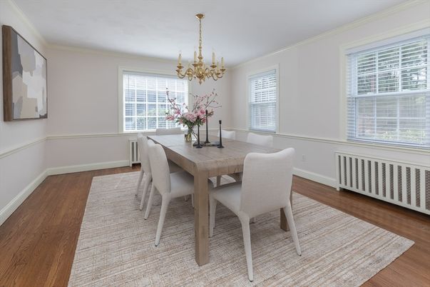 Chandelier, Dining room, Interior, Wood Texture Flooring
