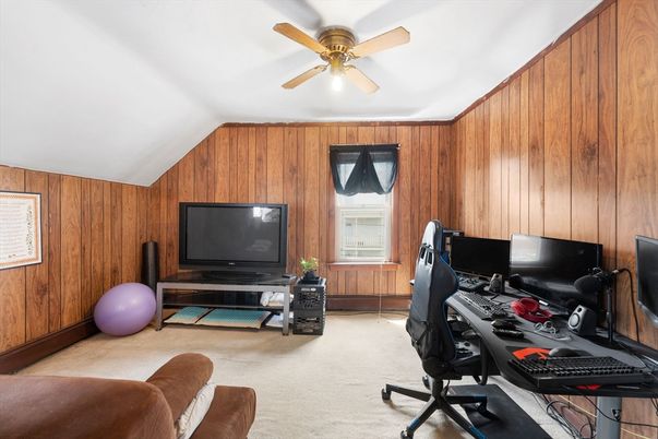 Home Office, Interior, Wooden Walls