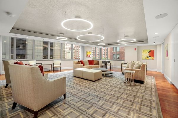 Interior, Living room, Pendant Lights, Recessed Lighting, Wood Texture Flooring