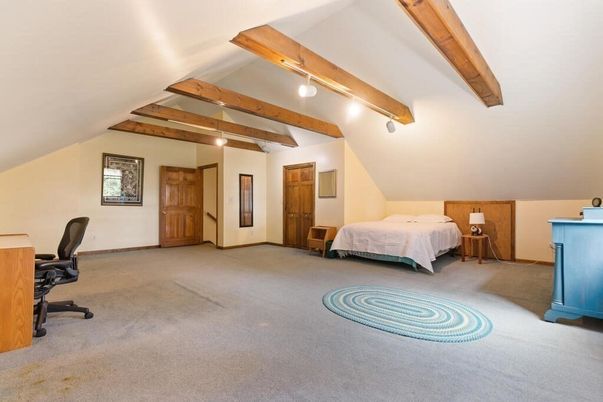 Bedroom, Home Office, Interior, Wooden Beams