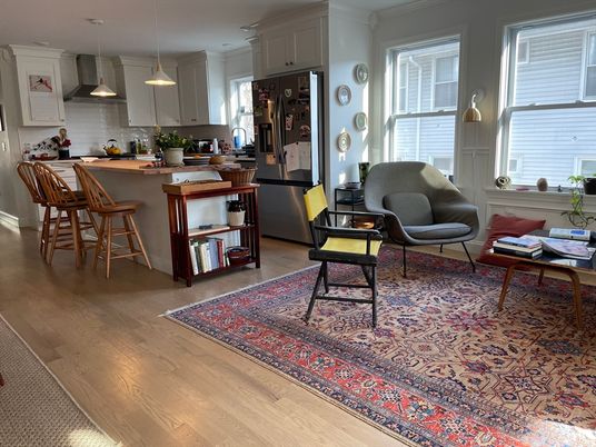 Interior, Kitchen, Pendant Lights, Wood Texture Flooring