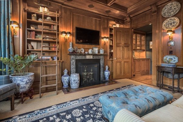 Fireplace, Interior, Recessed Lighting, Wooden Beams, Wooden Ceilings, Wooden Walls