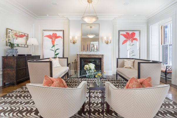 Fireplace, Interior, Living room, Pendant Lights, Recessed Lighting, Wood Texture Flooring