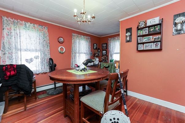 Chandelier, Dining room, Interior, Wood Texture Flooring