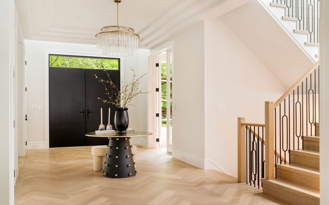 Interior, Pendant Lights, Wood Texture Flooring