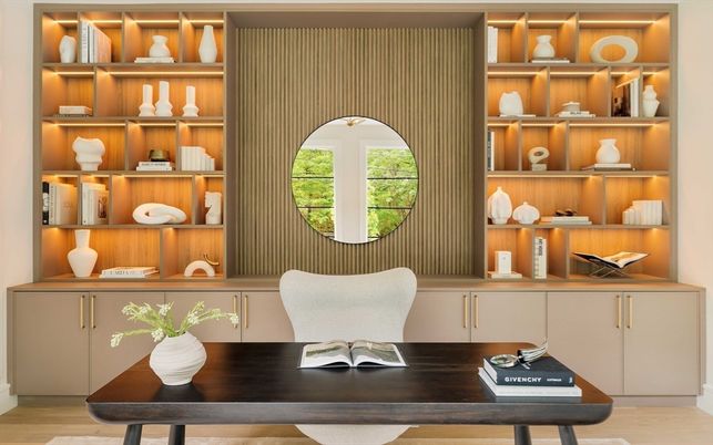 Home Office, Interior, Wood Texture Flooring