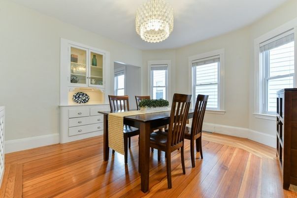 Chandelier, Dining room, Interior, Wood Texture Flooring