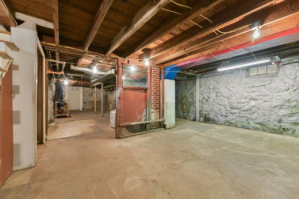 Interior, Stone Walls, Wooden Beams