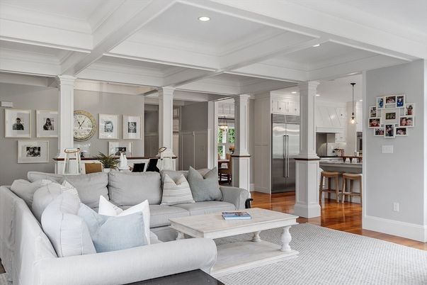 Interior, Kitchen, Living room, Pendant Lights, Recessed Lighting, Stainless Steel Appliances, Wood Texture Flooring