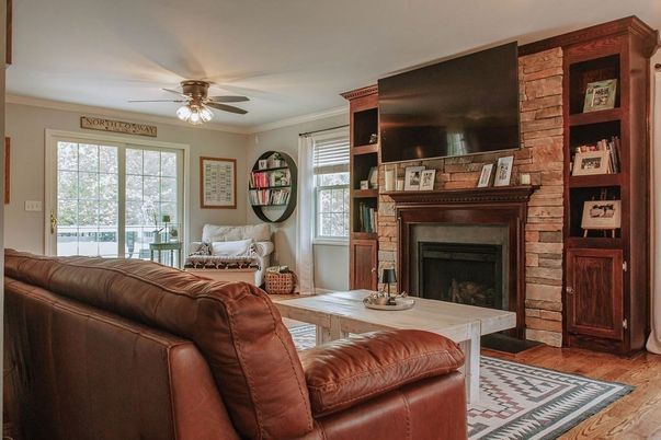 Fireplace, Interior, Living room, Wood Texture Flooring