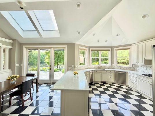 Dining room, Glass Ceilings, Interior, Kitchen, Recessed Lighting