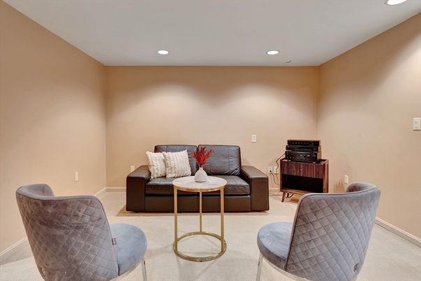 Billiard Table, Chandelier, Game Room, Interior, Recessed Lighting
