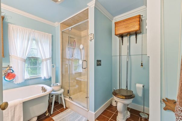 Bathroom, Free Standing Baths, Glass Shower, Interior