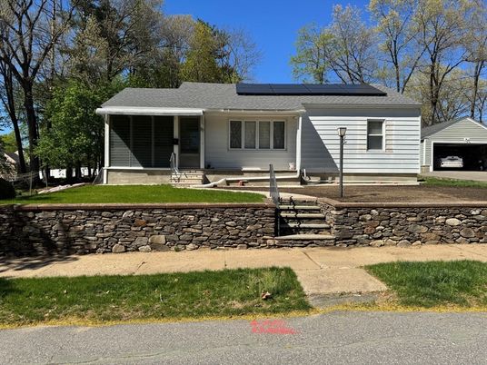 Attached, Backyard, Exterior, Facade, Solar Panels, Ranch