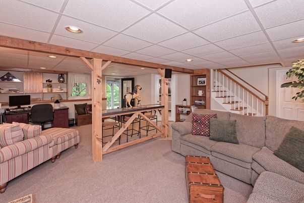 Home Office, Interior, Living room, Recessed Lighting