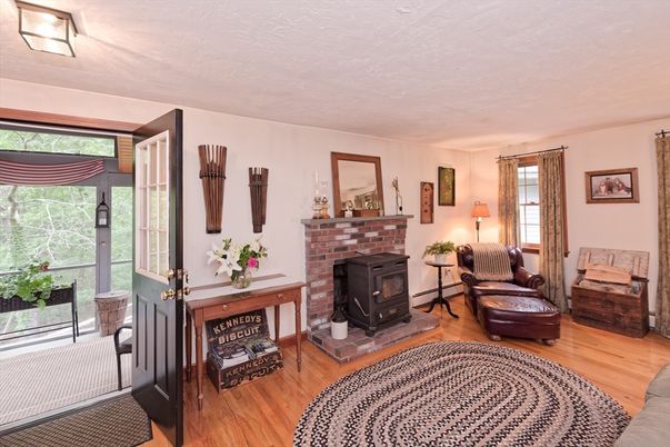Fireplace, Interior, Wood Texture Flooring