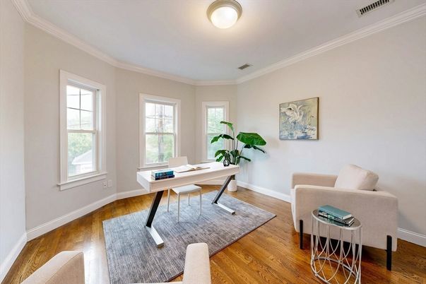 Home Office, Interior, Wood Texture Flooring