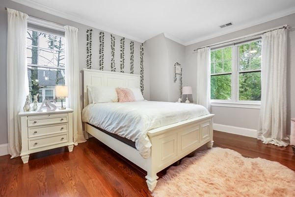Bedroom, Interior, Wood Texture Flooring