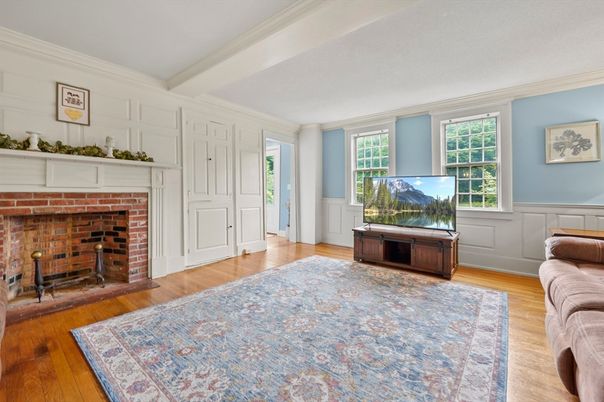 Fireplace, Interior, Wood Texture Flooring