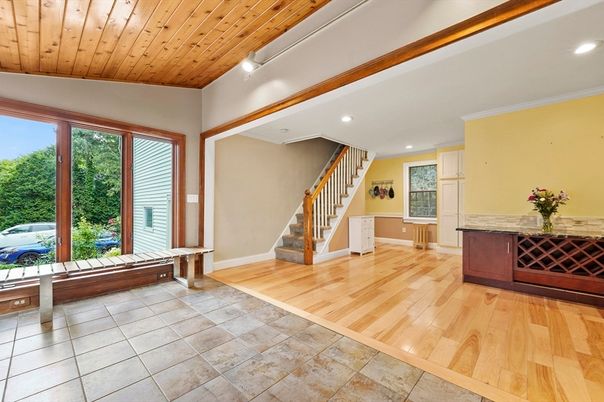 Interior, Recessed Lighting, Wooden Ceilings, Wood Texture Flooring